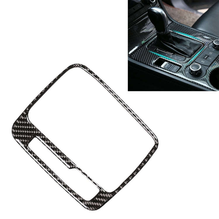 Car Carbon Fiber Gear Position Panel Decorative Sticker for Volkswagen Touareg, Gear Position Panel