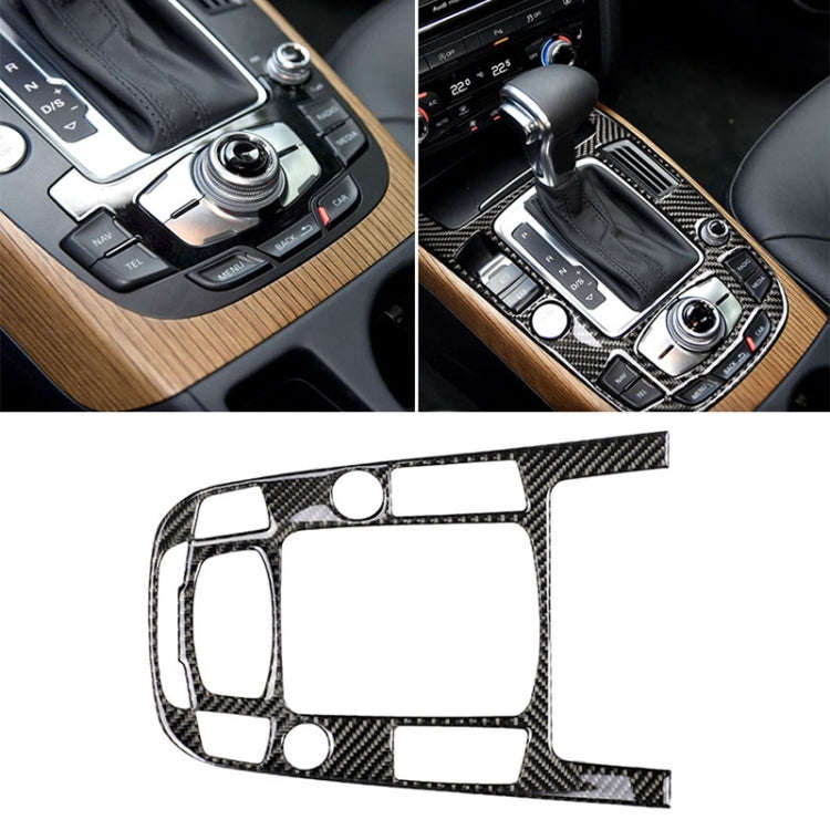 Car Carbon Fiber Gear Position Panel Decorative Sticker for Audi 2010-2018 Q5 / 2009-2016 A4L / 2...