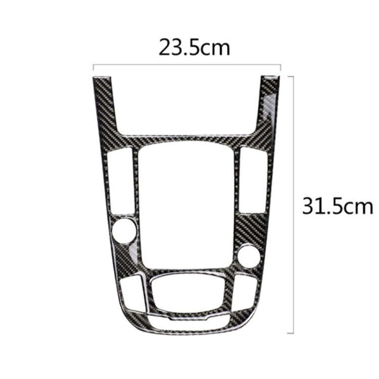 Car Carbon Fiber Gear Position Panel Decorative Sticker for Audi 2010-2018 Q5 / 2009-2016 A4L / 2...