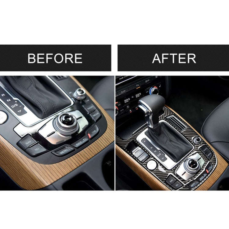 Car Carbon Fiber Gear Position Panel Decorative Sticker for Audi 2010-2018 Q5 / 2009-2016 A4L / 2...