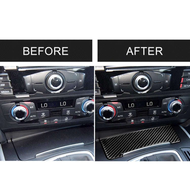 Car Carbon Fiber Storage Cigarette Lighter Panel Decorative Sticker for Audi 2010-2018 Q5 / 2009-...