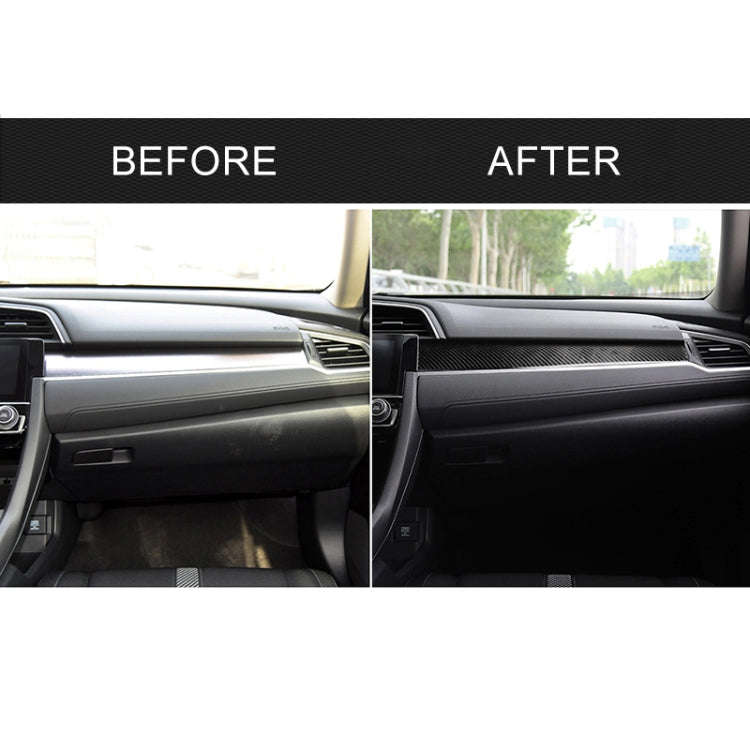 Car Carbon Fiber Central Control Decorative Sticker for Honda Tenth Generation Civic 2016-2019, C...
