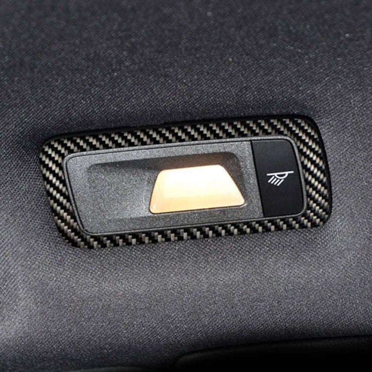 2 PCS Carbon Fiber Car Rear Dome Light Panel Decorative Sticker for Porsche Macan, Rear Dome Light