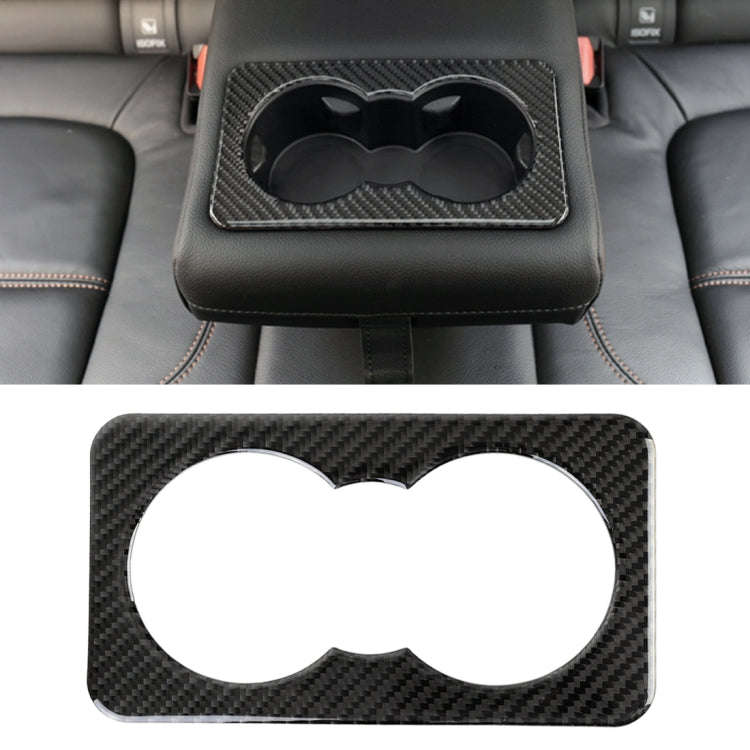 Carbon Fiber Car Rear Water Cup Frame Decorative Sticker for Jaguar F-PACE, Rear Water Cup Frame