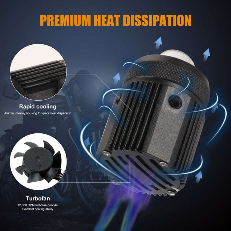 2 PCS DC9-36V / 20W / 6000K / 3000K / 2000LM Motorcycles Double Color Headlights / Fog Light, 20W