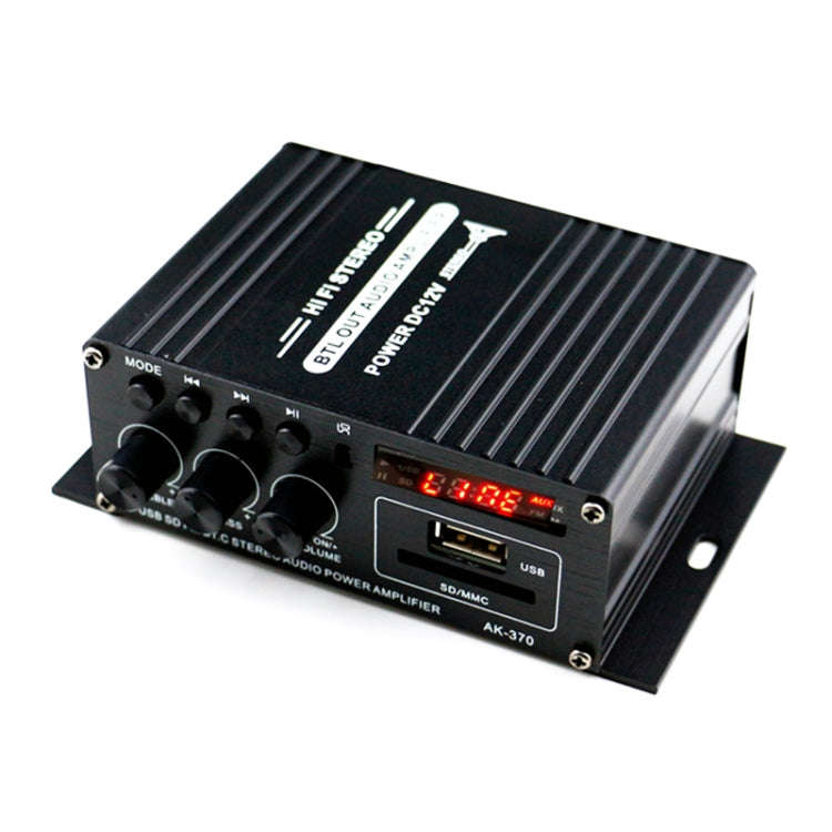 AK370 12V Household / Car Bluetooth HIFI Amplifier Audio with Remote Control , AK370