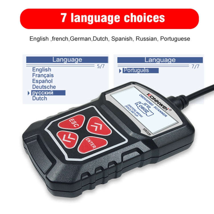 KONNWEI KW309 V309 V310 MS309 Code Reader OBD2 Scanner Diagnostic Tool, KW309