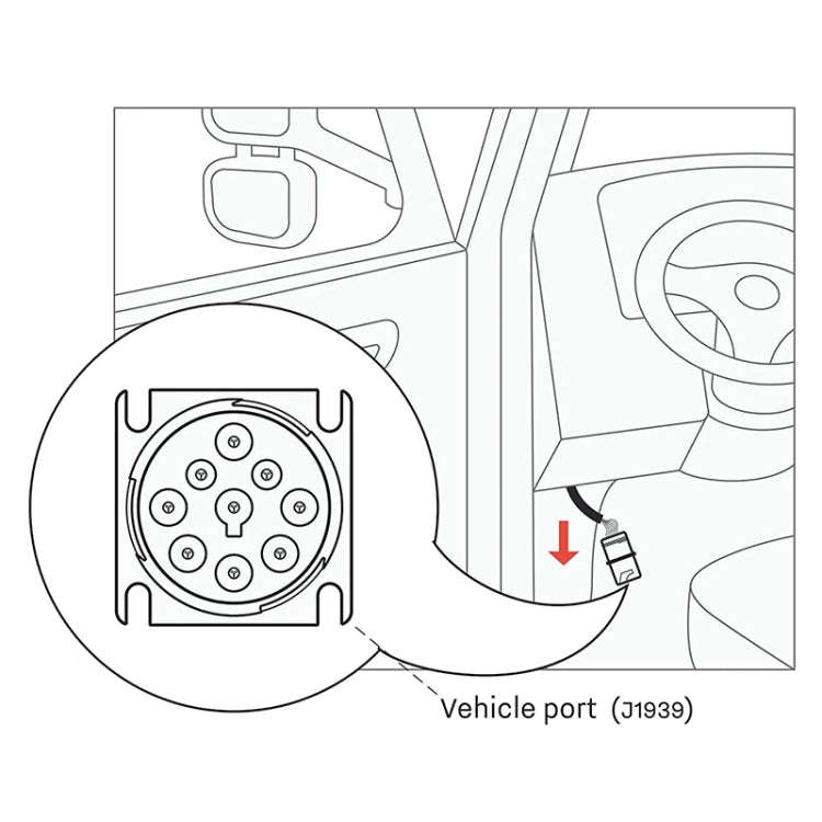 For Cummins J1939 9 Pin Connector Diagnosis Cable, For Cummins