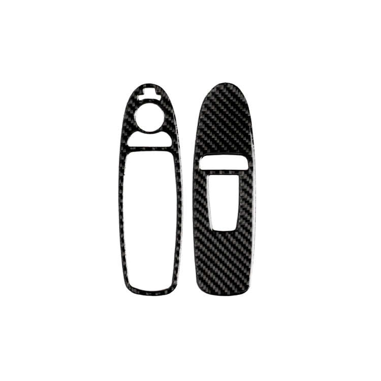 2 PCS Car Carbon Fiber Window Lift Panel Decorative Sticker for Infiniti Q50, Left Drive, Window ...