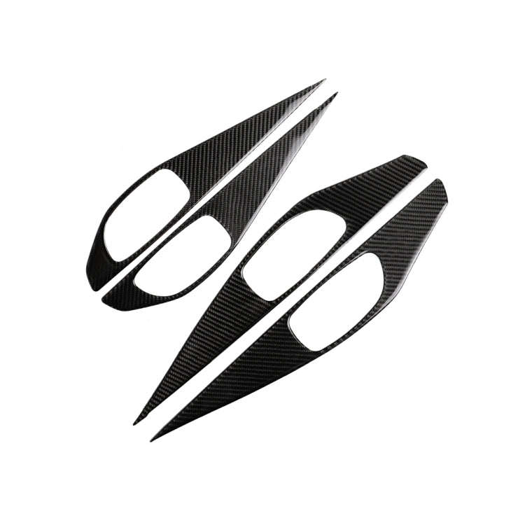4 PCS Car Carbon Fiber Door Inner Handle Panel Decorative Sticker for Infiniti Q50 2014-2020, Doo...
