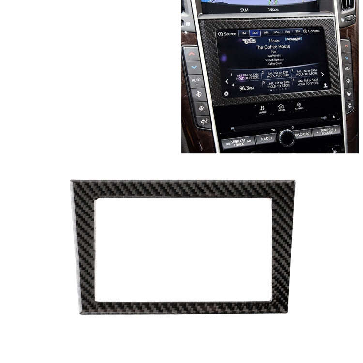 Car Carbon Fiber Navigation Frame Decorative Sticker for Infiniti Q50 / Q60 2014-2020, Navigation...