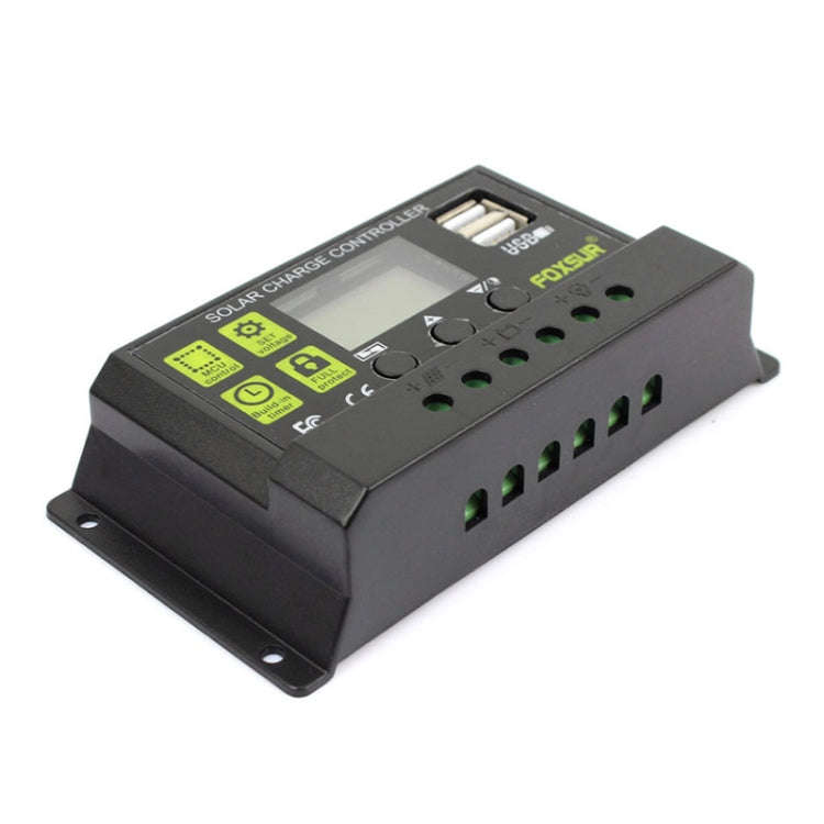 FOXSUR 20A Solar Charge Controller 12V / 24V Automatic Identification Controller, 20A