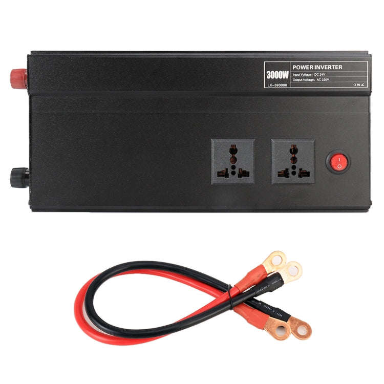 3000W DC 24V to AC 220V Car Multi-functional Sine Wave Power Inverter, Random Color Delivery, 300...