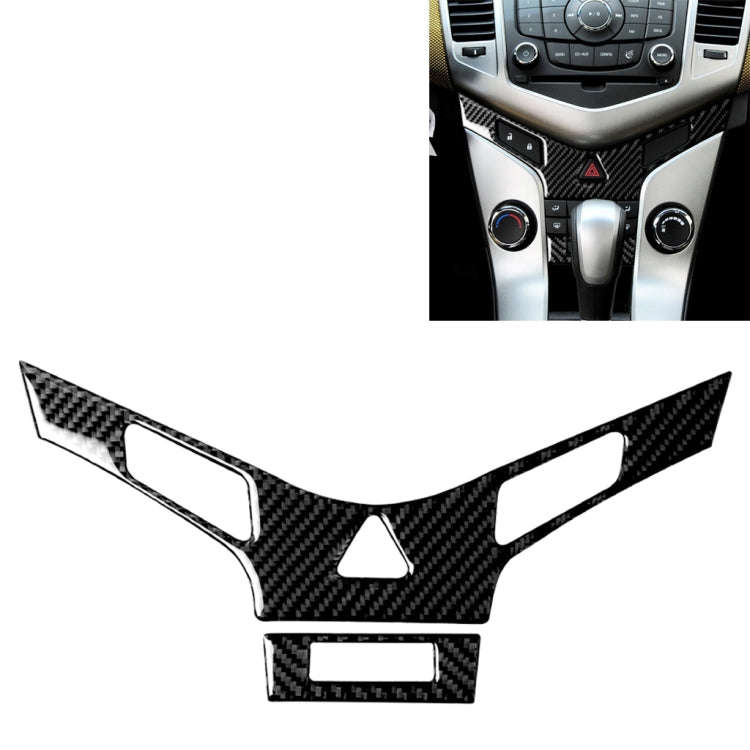 Car Carbon Fiber Air Conditioning Panel Decorative Sticker for Chevrolet Cruze 2009-2015, Left an...