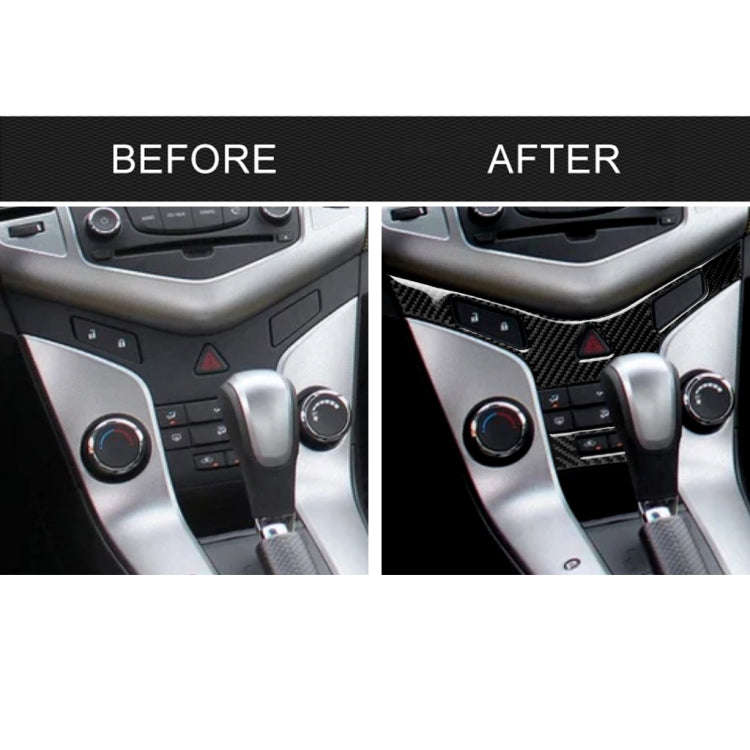 Car Carbon Fiber Air Conditioning Panel Decorative Sticker for Chevrolet Cruze 2009-2015, Left an...