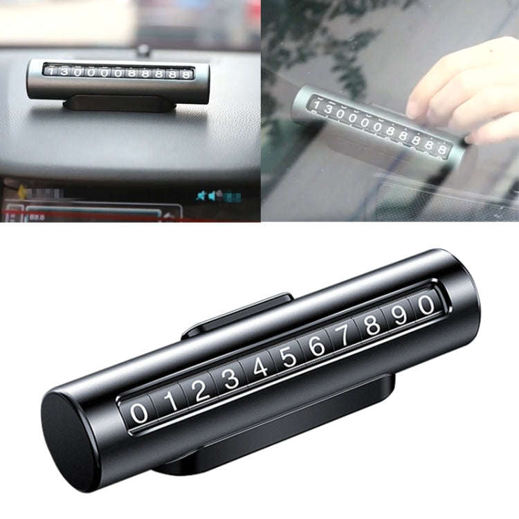 Car Metal Roller Creative Temporary Parking Card Parking Number Card, Metal Roller(Black), Metal ...