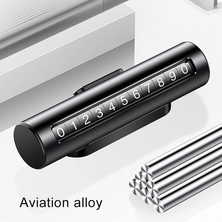 Car Metal Roller Creative Temporary Parking Card Parking Number Card, Metal Roller(Black), Metal ...