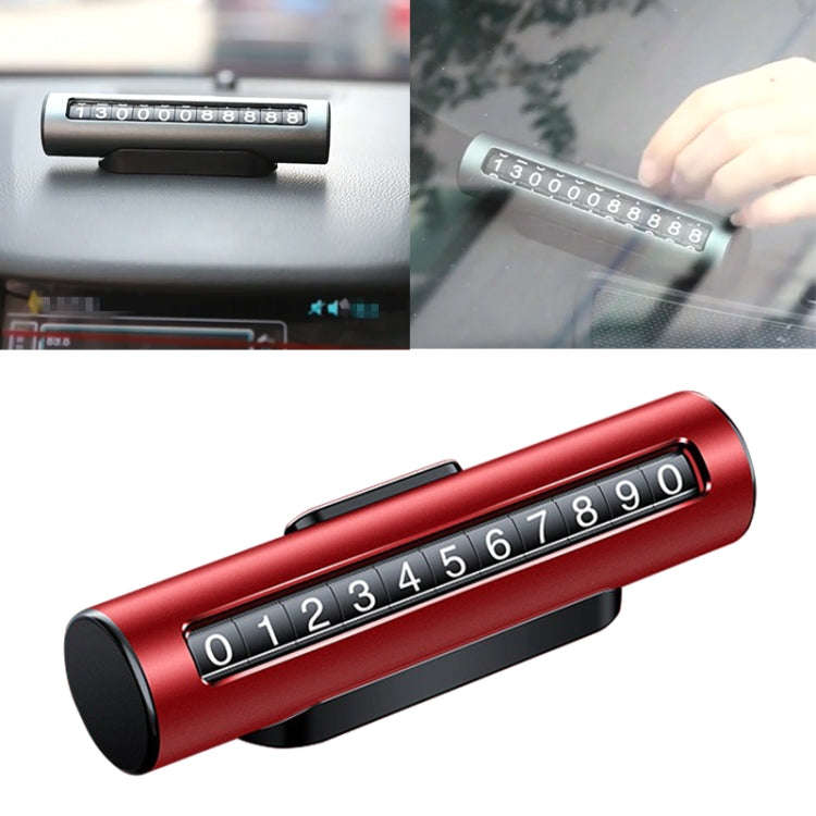 Car Metal Roller Creative Temporary Parking Card Parking Number Card, Metal Roller(Black), Metal ...