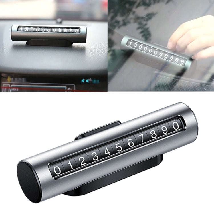 Car Metal Roller Creative Temporary Parking Card Parking Number Card, Metal Roller(Black), Metal ...