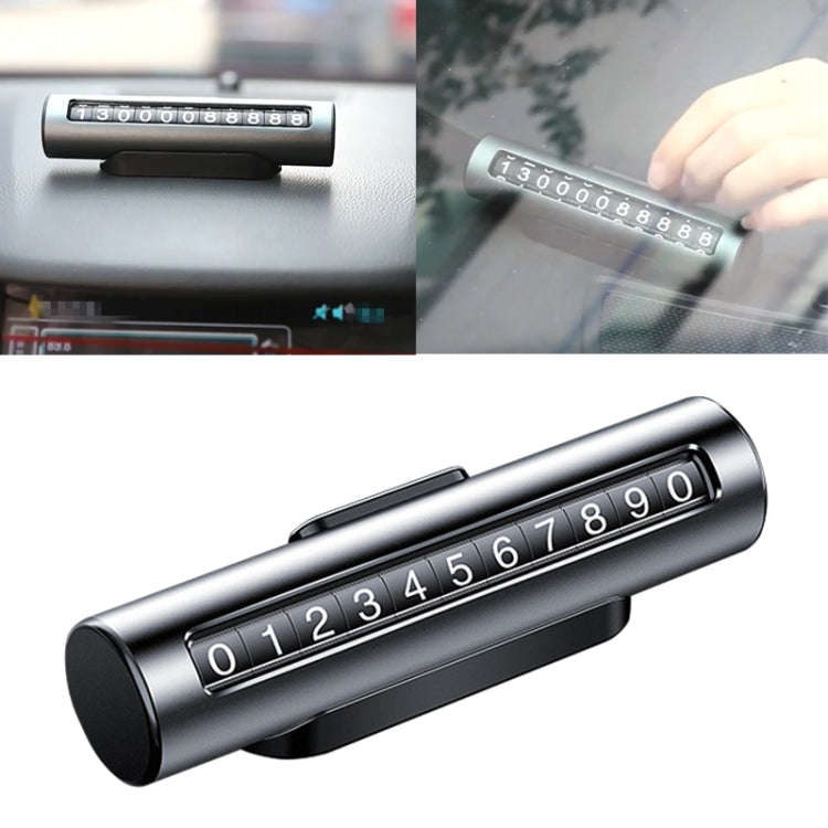 Car Metal Roller Creative Temporary Parking Card Parking Number Card, Metal Roller(Black), Metal ...