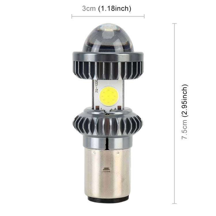 BA20D DC9-18V / 4.7W (H)2.2W(L) / 6000K / 500LM Motorcycle LED Headlight with COB Lamp Beads, BA20D