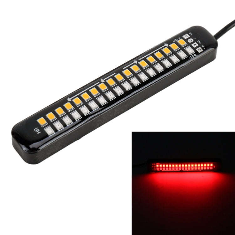 105mm DC12-24V / 1.6W Motorcycle LED Dynamic Blinker Side Lights Flowing Water Brake Lamp Turn Si...