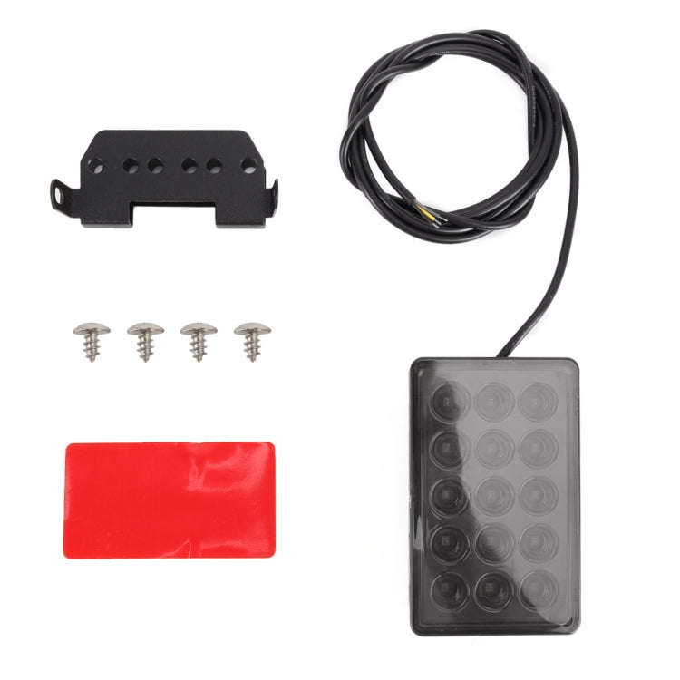 DC12V 1W Car Square Highlight Brake Lights Reversing Light with 15LEDs SMD-3528, Square (Black), ...