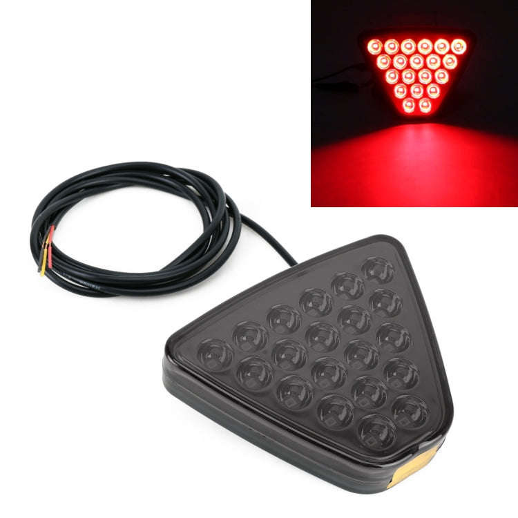 DC12V 1W Car Triangle Highlight Brake Lights Reversing Light with 20LEDs SMD-3528, Triangle (Blac...