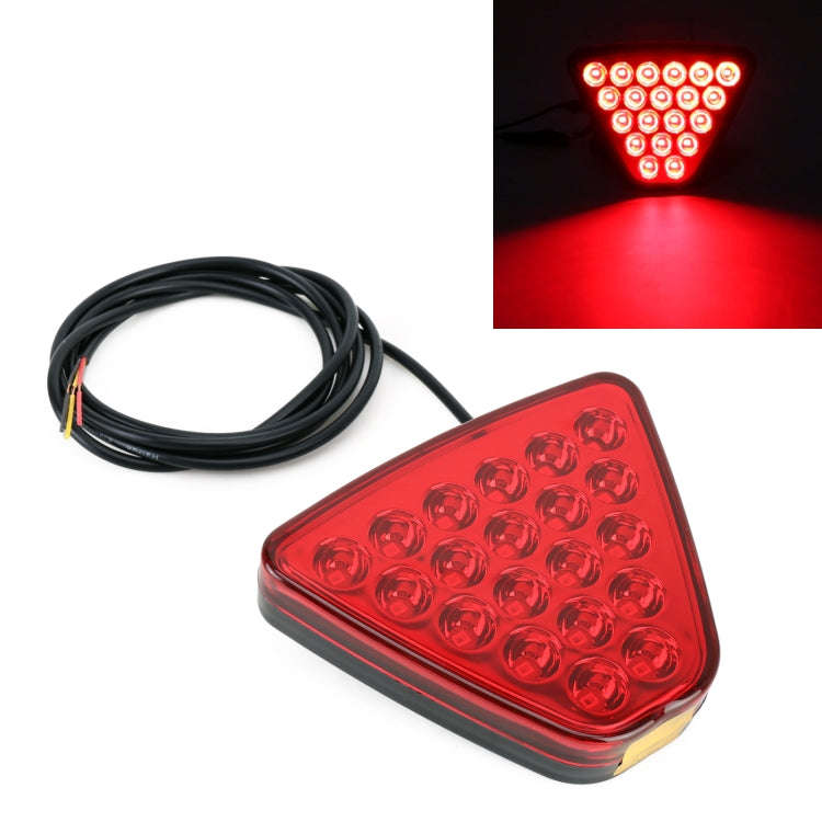 DC12V 1W Car Triangle Highlight Brake Lights Reversing Light with 20LEDs SMD-3528, Triangle (Blac...