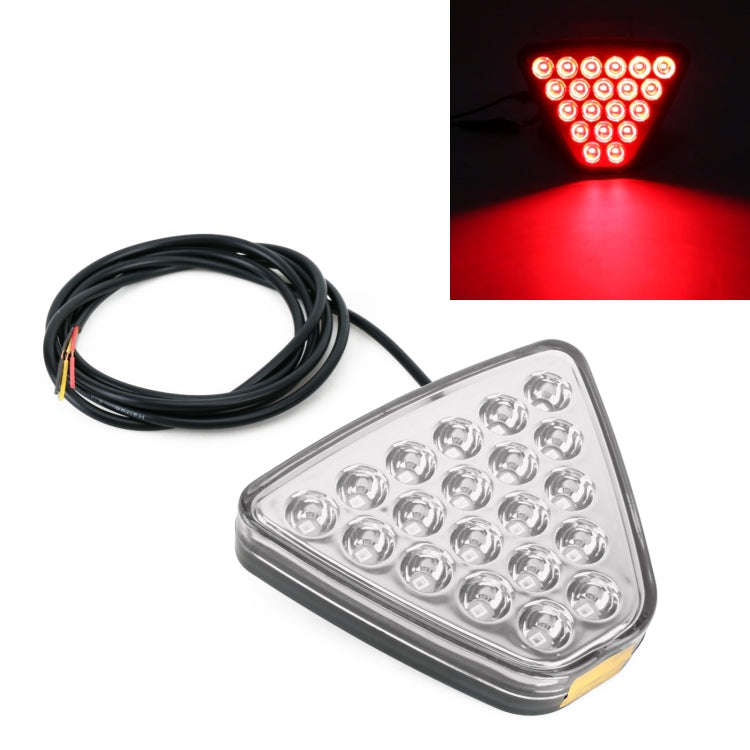 DC12V 1W Car Triangle Highlight Brake Lights Reversing Light with 20LEDs SMD-3528, Triangle (Blac...