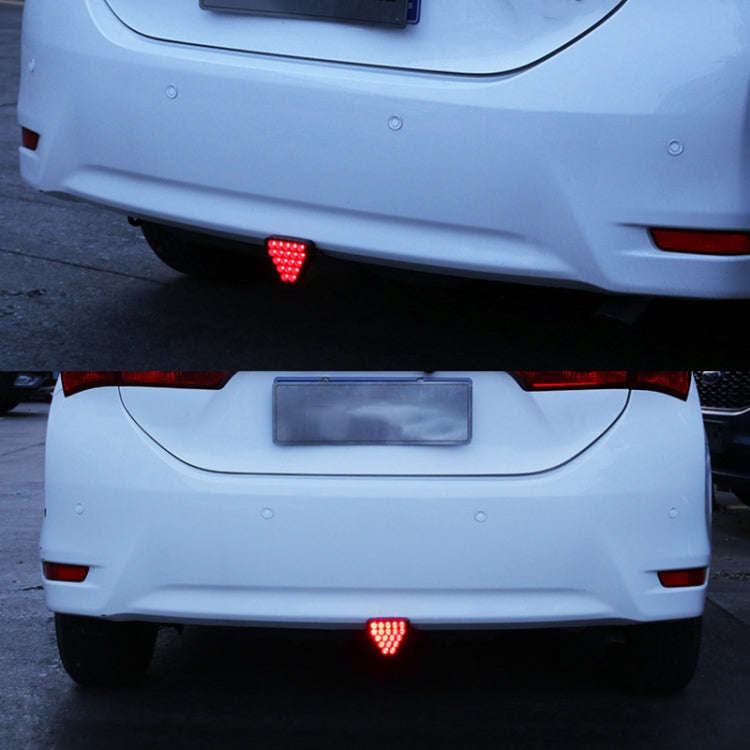 DC12V 1W Car Triangle Highlight Brake Lights Reversing Light with 20LEDs SMD-3528, Triangle (Blac...