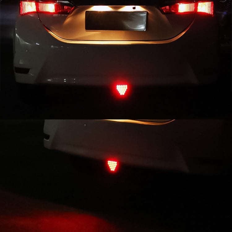 DC12V 1W Car Triangle Highlight Brake Lights Reversing Light with 20LEDs SMD-3528, Triangle (Blac...