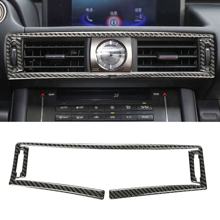 Car Carbon Fiber Central Control Air Outlet Decorative Sticker for Lexus IS250 2013-, Left Drive,...