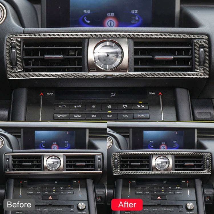 Car Carbon Fiber Central Control Air Outlet Decorative Sticker for Lexus IS250 2013-, Left Drive,...