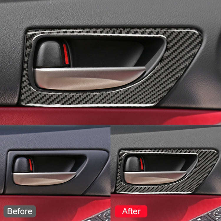 Car Carbon Fiber Front Door Handle Decorative Sticker for Lexus IS250 2013-, Left Drive B Style, ...