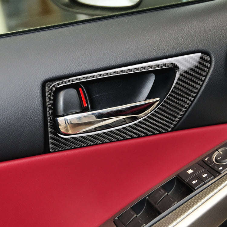 Car Carbon Fiber Front Door Handle Decorative Sticker for Lexus IS250 2013-, Left Drive B Style, ...