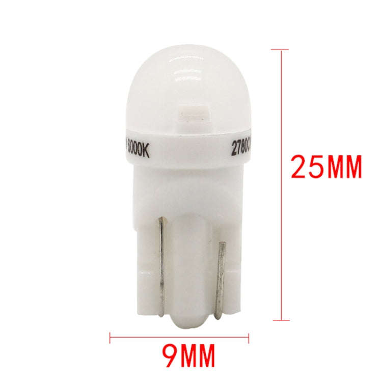 20 PCS T10 DC12V / 0.25W / 6500K / 20LM Car Round Head Plug-in Bubble Reading Light with 1LEDs SM...
