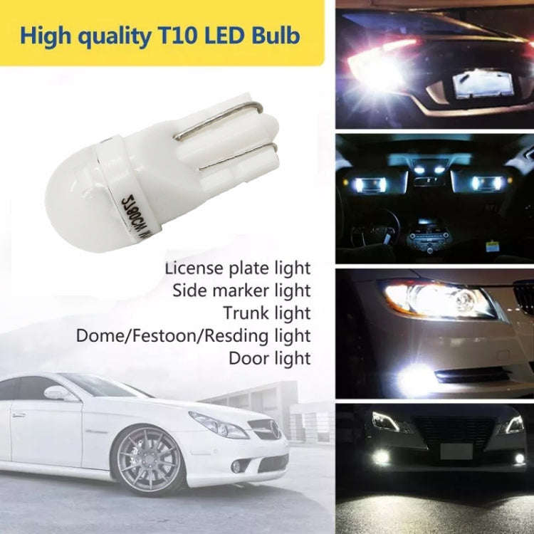 20 PCS T10 DC12V / 0.25W / 6500K / 20LM Car Round Head Plug-in Bubble Reading Light with 1LEDs SM...