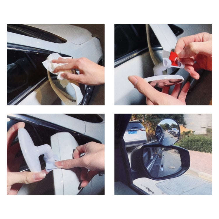 2 PCS Car Medium Size Rearview Mirror Blind Spot Side Assistant Mirror, Medium