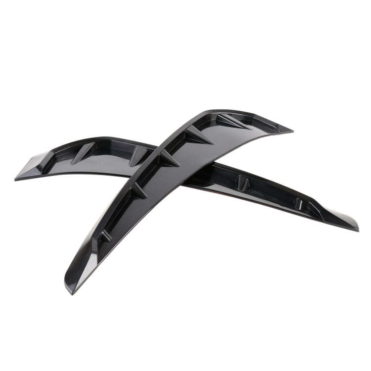 2 PCS Car Soft Silicone Decorative Sticker Outside Sticker, Bright Black, Bright Black