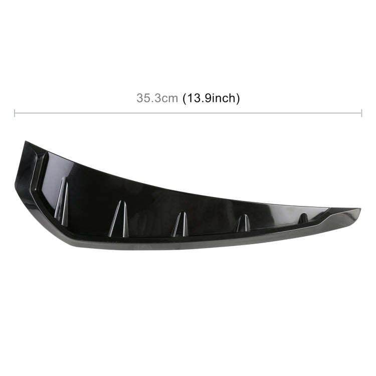 2 PCS Car Soft Silicone Decorative Sticker Outside Sticker, Bright Black, Bright Black