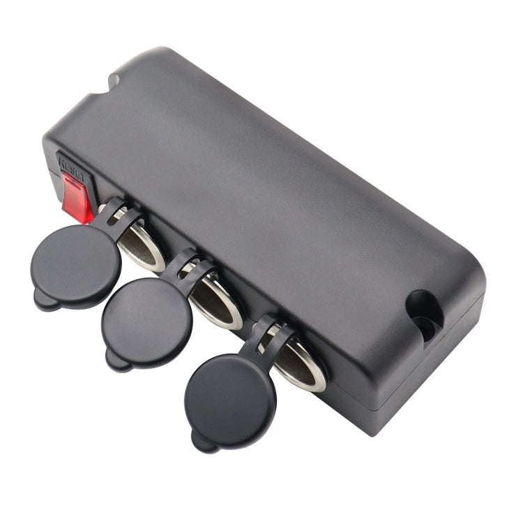 3 in 1 12-24V 16A Car Cigarette Lighter Socket with Overload Protection Switch Control, 3 in 1 12...