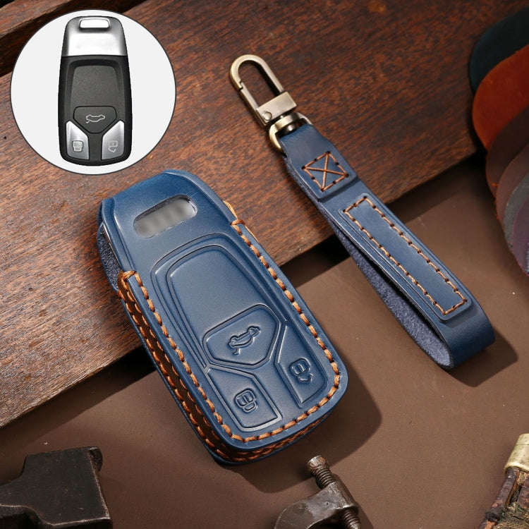 Hallmo Car Cowhide Leather Key Protective Cover Key Case for Audi A6L / A8L / A4 / A7 / A5 A Styl...