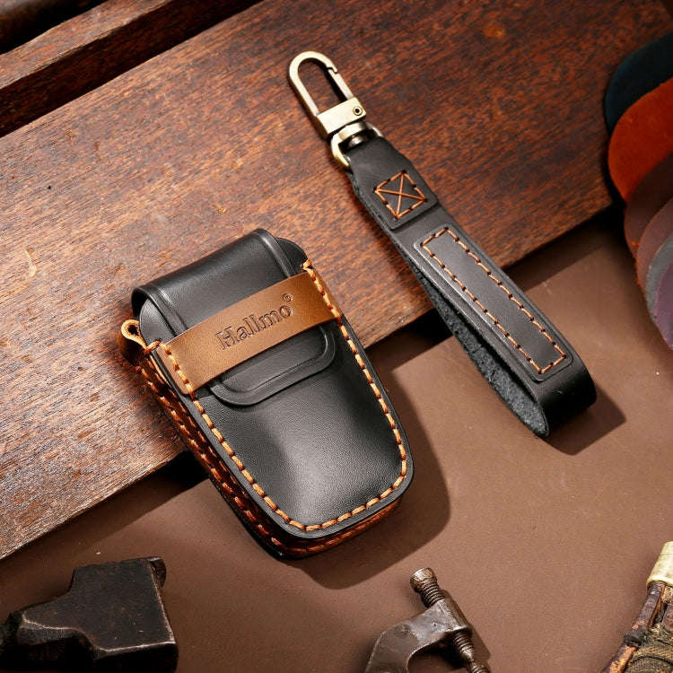 Hallmo Car Cowhide Leather Key Protective Cover Key Case for Toyota Corolla 2017 2-button, For To...