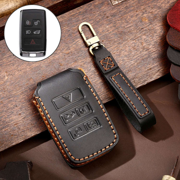 Hallmo Car Cowhide Leather Key Protective Cover Key Case for Land Rover Discovery 5 B Style, For ...