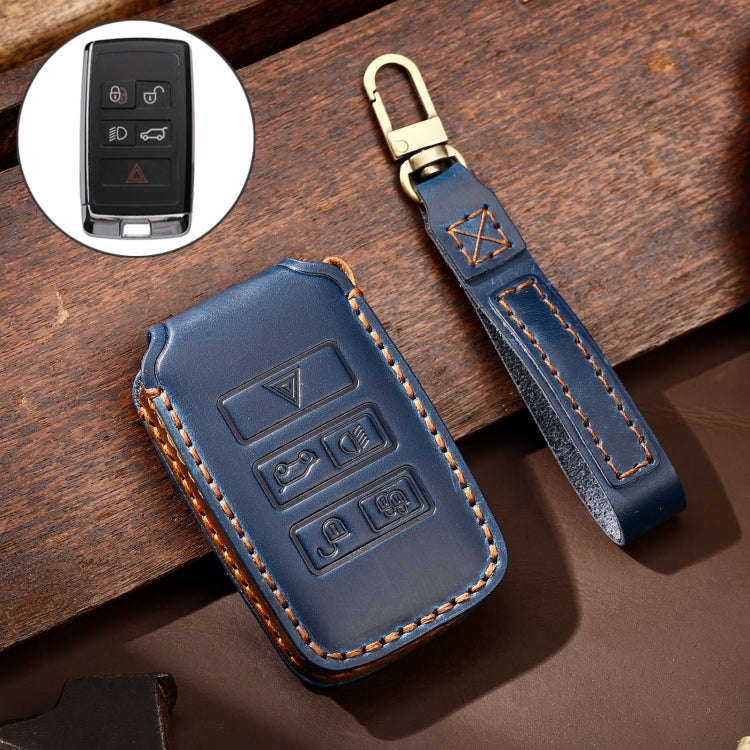 Hallmo Car Cowhide Leather Key Protective Cover Key Case for Land Rover Discovery 5 B Style, For ...