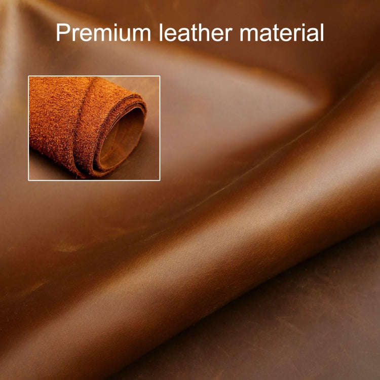 Hallmo Car Cowhide Leather Key Protective Cover Key Case for Volvo 6-button, For Volvo 6-button
