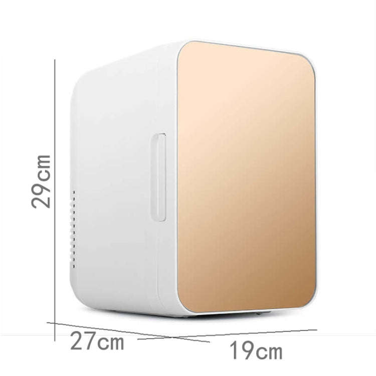 8L 37-48W Tempered Glass Panel Car / Home Mini Refrigerator US Plug, 8L US Plug(Gold), 8L US Plug...