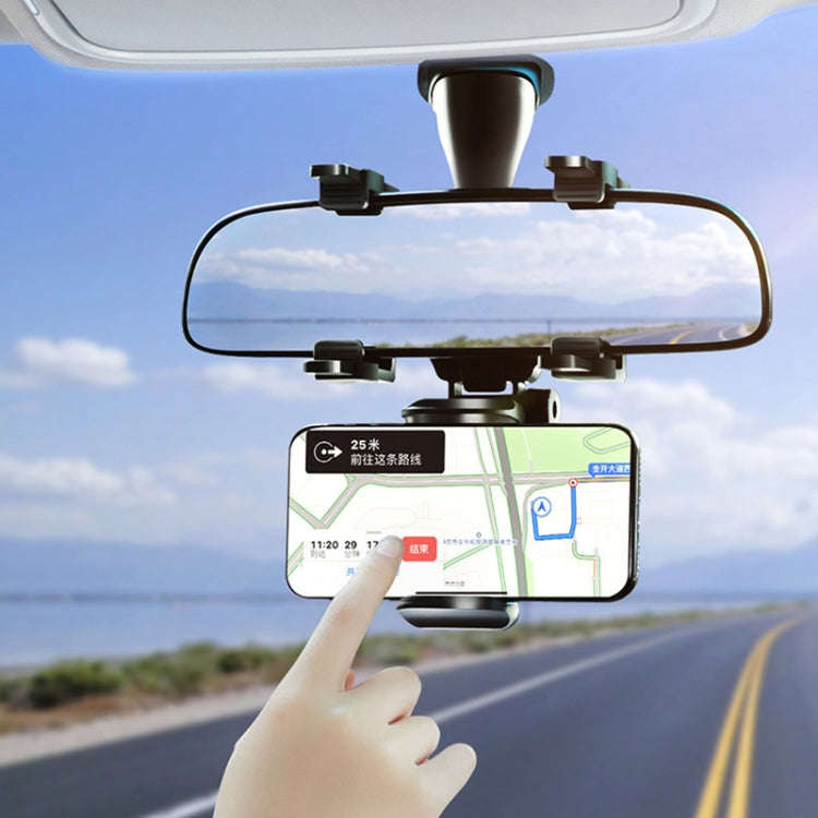 Car Rearview Mirror Mobile Phone Bracket Navigation Recorder Rotating Holder, Car Rearview Mirror...