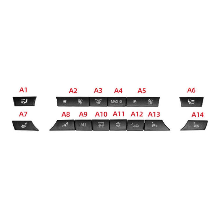 Car Air Conditioner Panel Switch Button 14-button 61319313923 for BMW F10 / F07 / F02, 14-button